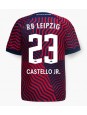 Billige RB Leipzig Castello Lukeba #23 Bortedrakt 2023-24 Kortermet